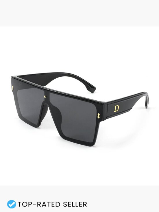 Oversized Square Flat Top Sunglasses Retro Chic Unisex UV400 Protection main image 7
